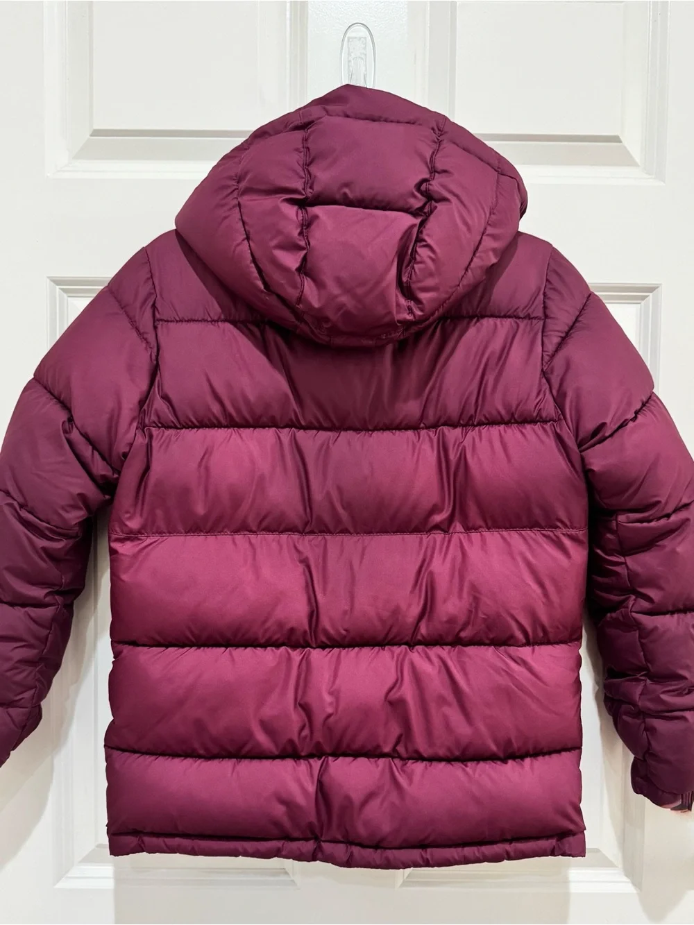 Columbia Girls' Maroon Puffer Jacket Lavender Lining Omni-Heat Size M (8/10)